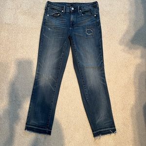 EUC Mossimo High Rise Straight Distressed Jeans